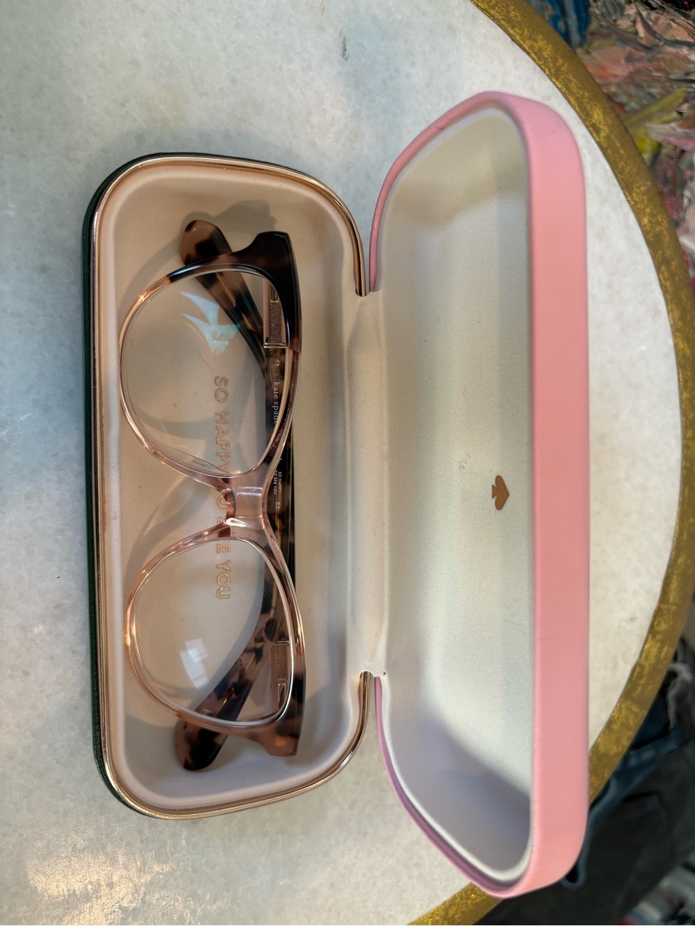 kate spade Pink Tortoiseshell Optical Glasses